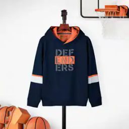 Girls Typographic Print Regular Fit Hooded T-Shirt-image-62