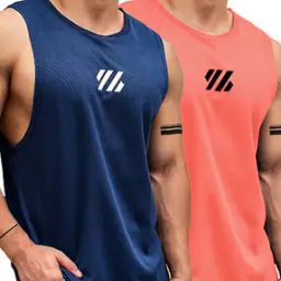 Men Pack of 2 Sleeveless Vests-picture-22