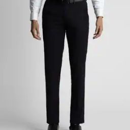 Men Checked Slim Fit Flat-Front Trousers-image-17