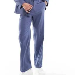 Men Straight Fit Flat-Front Trousers-image-19