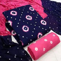 Bandhani Print Unstitched Dress Material-image-42