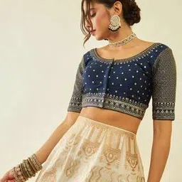 Embroidered Round-Neck Blouse-picture-36