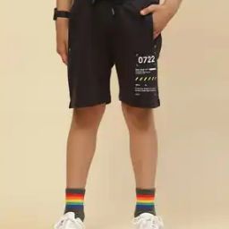 Boys Typographic Print Regular Fit Bermudas Shorts-picture-16