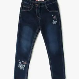 Girls Mid-Wash Low-Rise Slim Fit Jeans-image-18