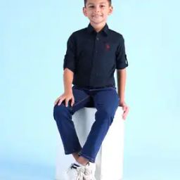 Boys Floral Print Regular Fit Cotton Shirt-image-86