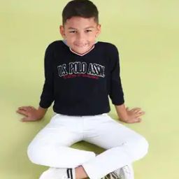 Boys Logo Print Regular Fit Hooded T-Shirt-image-57
