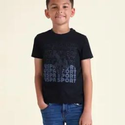 Boys Logo Print Crew-Neck T-Shirt-picture-48