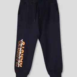 Knits Typographic Print Cotton Joggers-picture-35