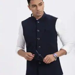 Men Slim Fit Nehru Jacket-44