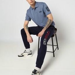 Men Brand Print Joggers with Insert Pockets-picture-46