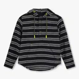 Boys Striped Regular Fit Shirt with Hoodie-picture-51