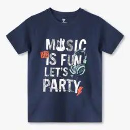 Boys Printed Regular Fit Crew-Neck T-Shirt-image-82