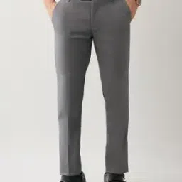 arrow Men Tapered Fit Flat-Front Trousers-picture-21