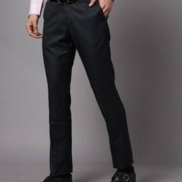 Men Checked Tapered Fit Flat-Front Trouser-picture-50