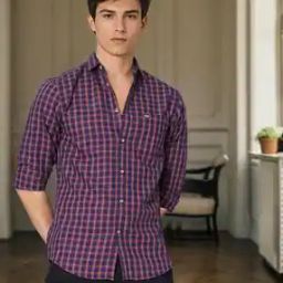 Men Checked Slim Fit Shirt with Patch Pocket-image-36