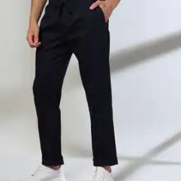 Men Regular Fit Flat-Front Trousers-image-14