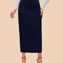 Pencil Skirt with Side Slit-image-60