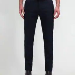 Men Checked Slim Fit Flat-Front Trousers-image-95