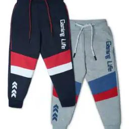 Boys Pack of 2 Typographic Pattern Joggers with Drawstring-picture-51