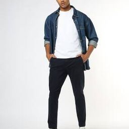 Men Slim Fit Flat-Front Trousers-image-5