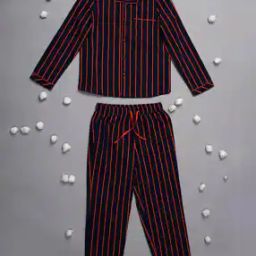 Boys Striped Lounge Pants & T-Shirt Set-picture-53