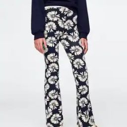 Girls Floral Print Pull-On Bootcut Flared Pants-image-69