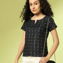 Women Floral Woven Relaxed Fit Top-25