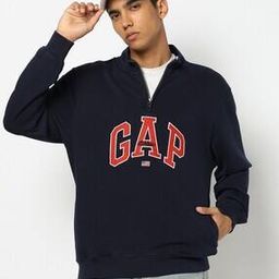 Men Logo Print Relaxed Fit Sweatshirt-image-45