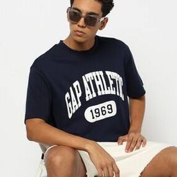 Men Brand Print Relaxed Fit Crew-Neck Sweatshirt-image-44