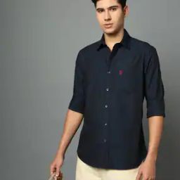 Men Tailored Fit Shirt with Patch Pocket-image-85