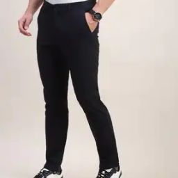 Men Straight Fit Flat-Front Trousers-image-34