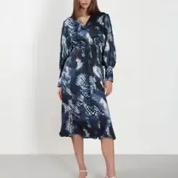 vero moda Women Printed Midi Fit & Flare Dress-picture-2