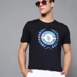 Men Brand Print Slim Fit Crew-Neck T-Shirt-image-87