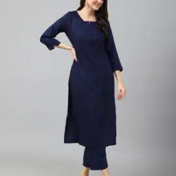 Women Striped Straight Kurta Set-image-10