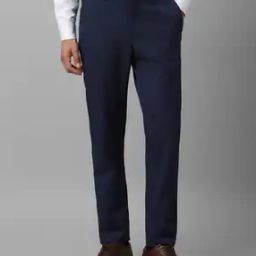 Men Slim Fit Flat-Front Trousers-picture-34