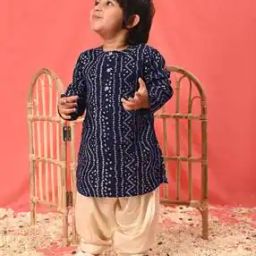 Boys Kurta Pyjama Set with Full Sleeves-picture-7