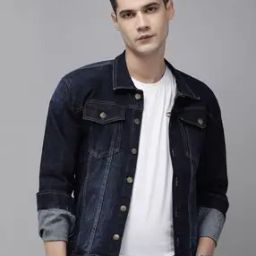 Men Slim-Fit Button-Closure Jacket with Flap Pockets-16