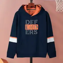 Girls Typographic Print Regular Fit Hoodie-image-28