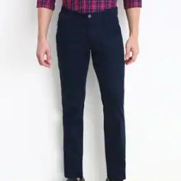 Men Slim Fit Flat-Front Trousers-image-36