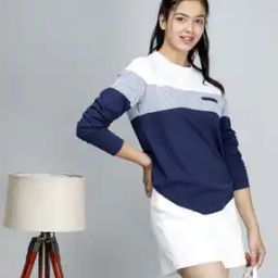 Women Colourblock Regular Fit T-Shirt-image-69