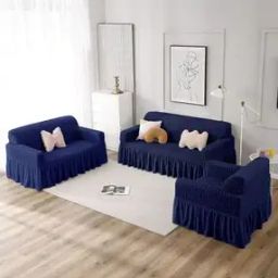 Stretchable Skirt Sofa Cover Set-12