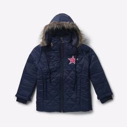 Quilted Zip-Front Jacket with Fur-Lined Hood-image-93