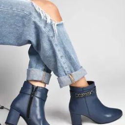 Women Heeled Ankle-Length Boots with Zip-Detail-image-86