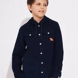 jack & jones Boys Solid Regular Fit Shirt-picture-2
