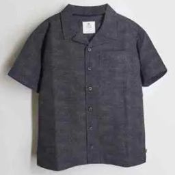 Boys Micro Print Regular Fit Shirt with Patch Pocket-picture-5