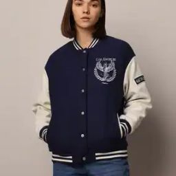Women Regular Fit Baseball Jacket-picture-11