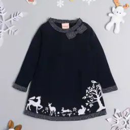 Girls Round-Neck A-Line Dress-image-39
