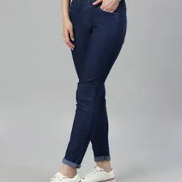 Solid Jeggings with Elastic Waist-image-1