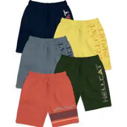 Pack of 5 Boy Regular Fit Flat-Front Shorts-picture-33