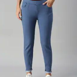 Women Skinny Fit Jeggings with Elasticated Waist-image-22
